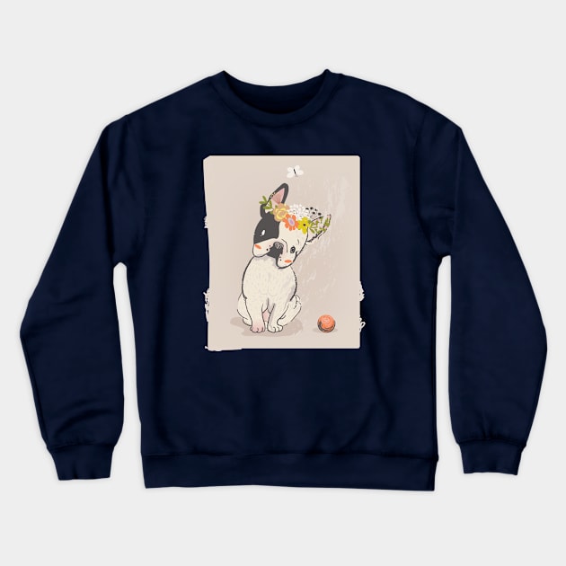 Bulldog 1 Crewneck Sweatshirt by EveFarb